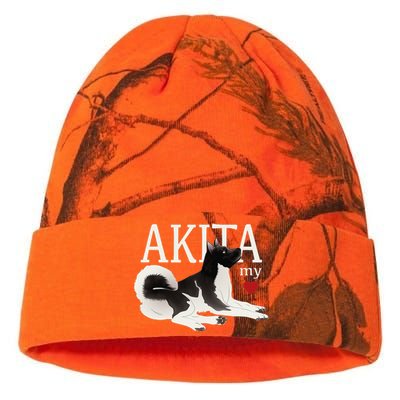 Dog Lovers AKITA My Heart A Key to My Heart Kati Licensed 12" Camo Beanie