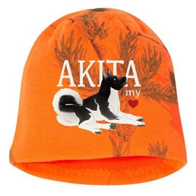 Dog Lovers AKITA My Heart A Key to My Heart Kati - Camo Knit Beanie