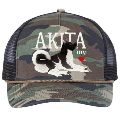 Dog Lovers AKITA My Heart A Key to My Heart Retro Rope Trucker Hat Cap