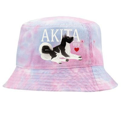 Dog Lovers AKITA My Heart A Key to My Heart Tie-Dyed Bucket Hat