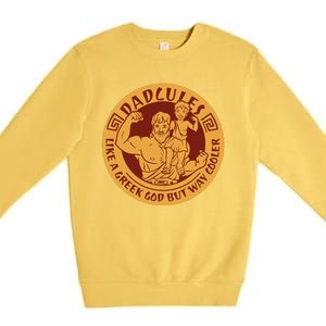 Dadcules Like A Greek God But Way Cooler Father's Day Premium Crewneck Sweatshirt