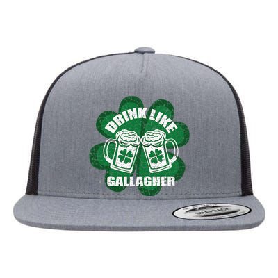 Drink Like A Gallagher Saint Patrick's Day Irish Flat Bill Trucker Hat