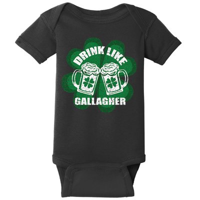 Drink Like A Gallagher Saint Patrick's Day Irish Baby Bodysuit