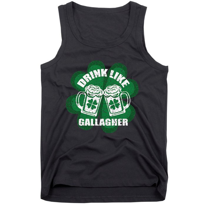 Drink Like A Gallagher Saint Patrick's Day Irish Tank Top