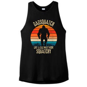 Dadsquatch Like A Dad Way More Squatchy Funny Bigfoot Ladies PosiCharge Tri-Blend Wicking Tank