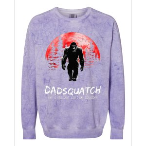 Dadsquatch Like A Dad Just Way More Squatchy Colorblast Crewneck Sweatshirt