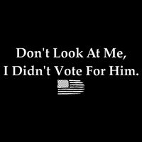 DonT Look At Me I DidnT Vote For Him Statement Design Flat Bill Trucker Hat