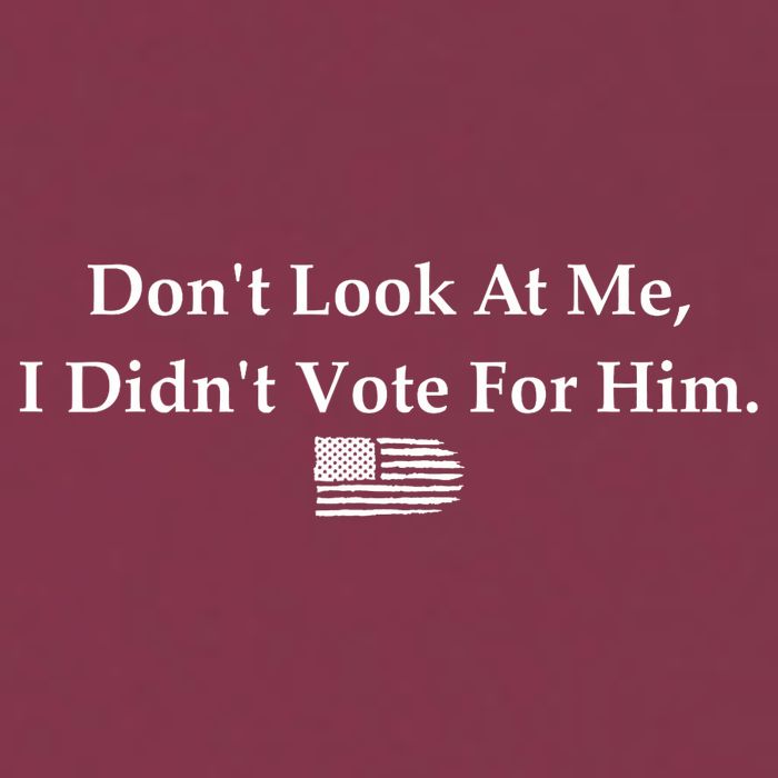 DonT Look At Me I DidnT Vote For Him Statement Design 16oz Travel Tumbler