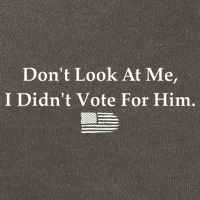 DonT Look At Me I DidnT Vote For Him Statement Design Cotton Canvas Backpack