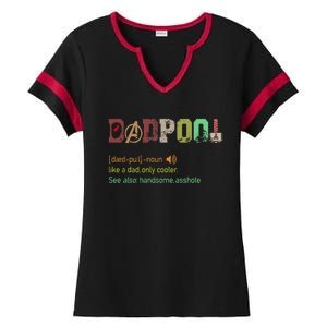 Dadpool Like A Dad But Only Cooler Fathers Day Ladies Halftime Notch Neck Tee