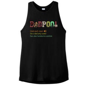 Dadpool Like A Dad But Only Cooler Fathers Day Ladies PosiCharge Tri-Blend Wicking Tank