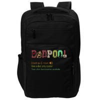 Dadpool Like A Dad But Only Cooler Fathers Day Impact Tech Backpack