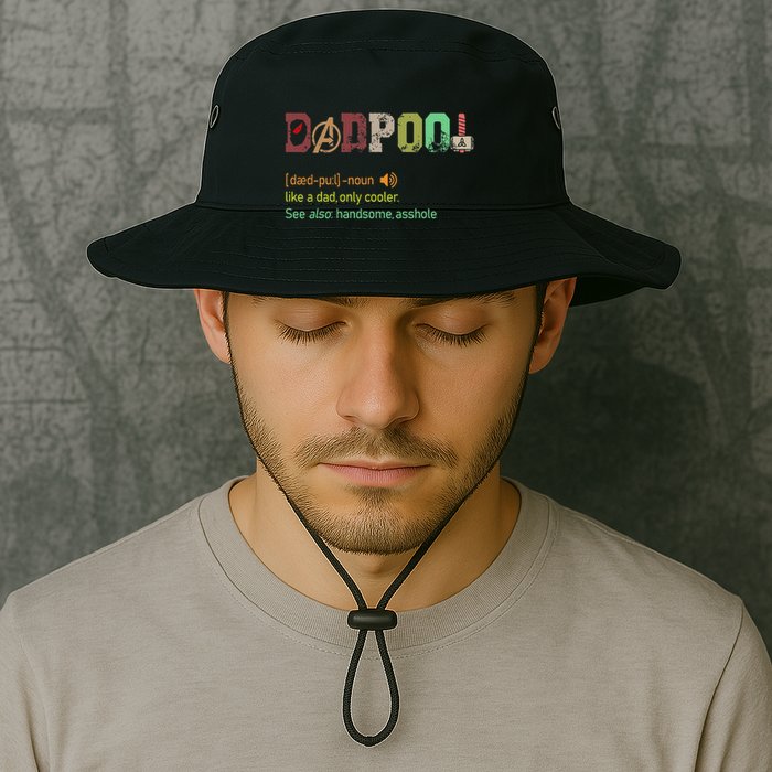 Dadpool Like A Dad But Only Cooler Fathers Day Legacy Cool Fit Booney Bucket Hat