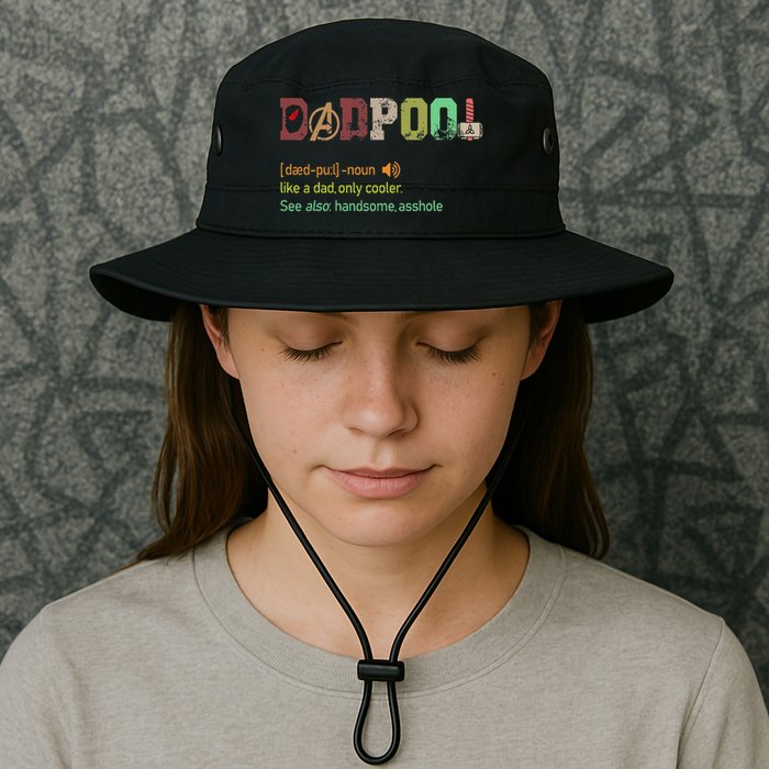 Dadpool Like A Dad But Only Cooler Fathers Day Legacy Cool Fit Booney Bucket Hat