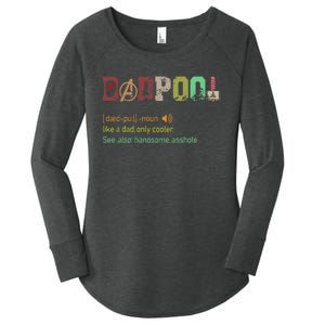 Dadpool Like A Dad But Only Cooler Fathers Day Women's Perfect Tri Tunic Long Sleeve Shirt