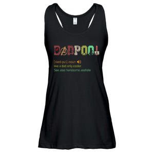 Dadpool Like A Dad But Only Cooler Fathers Day Ladies Essential Flowy Tank