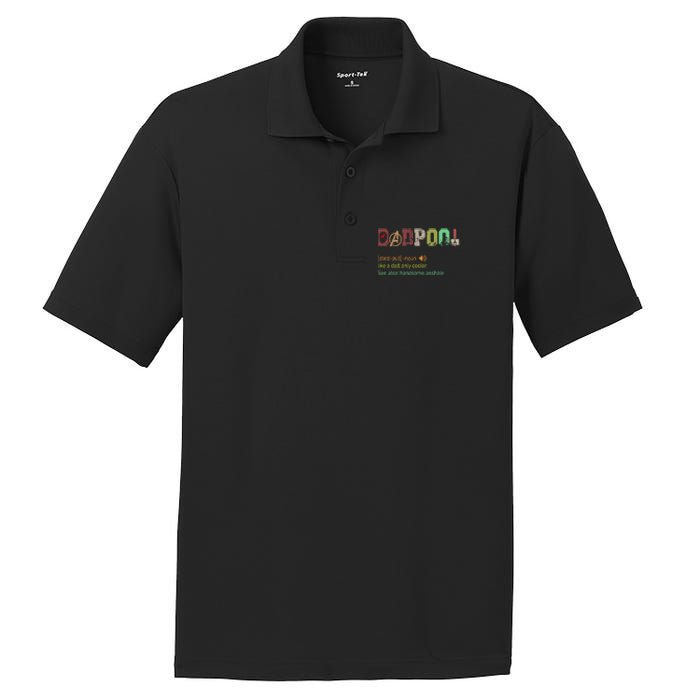 Dadpool Like A Dad But Only Cooler Fathers Day PosiCharge RacerMesh Polo