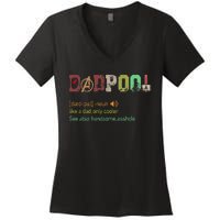 Dadpool Like A Dad But Only Cooler Fathers Day Women's V-Neck T-Shirt