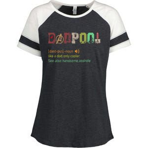 Dadpool Like A Dad But Only Cooler Fathers Day Enza Ladies Jersey Colorblock Tee