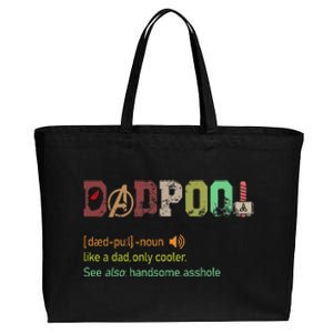 Dadpool Like A Dad But Only Cooler Fathers Day Cotton Canvas Jumbo Tote