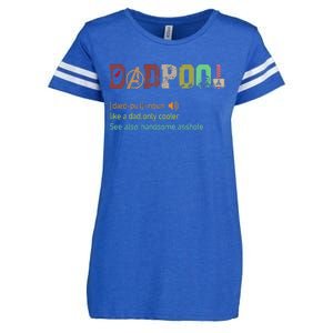 Dadpool Like A Dad But Only Cooler Fathers Day Enza Ladies Jersey Football T-Shirt