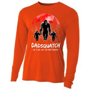 Dadsquatch Like A Dad Way More Squatchy Funny Bigfoot Dad Cooling Performance Long Sleeve Crew