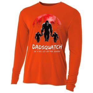 Dadsquatch Like A Dad Way More Squatchy Funny Bigfoot Dad Cooling Performance Long Sleeve Crew