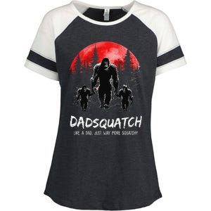 Dadsquatch Like A Dad Way More Squatchy Funny Bigfoot Dad Enza Ladies Jersey Colorblock Tee