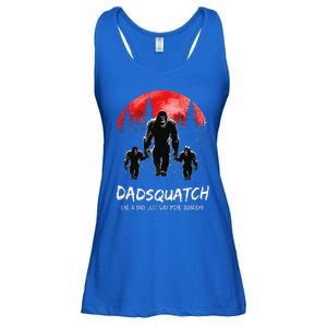 Dadsquatch Like A Dad Way More Squatchy Funny Bigfoot Dad Ladies Essential Flowy Tank