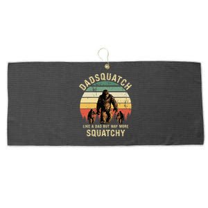 Dadsquatch Like A Dad Way More Squatchy Funny Bigfoot D Large Microfiber Waffle Golf Towel