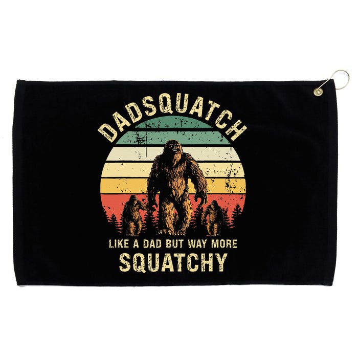 Dadsquatch Like A Dad Way More Squatchy Funny Bigfoot D Grommeted Golf Towel