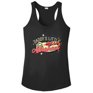 Daddy's Little Astronaut Cute Graphic Space Theme Great Gift Ladies PosiCharge Competitor Racerback Tank