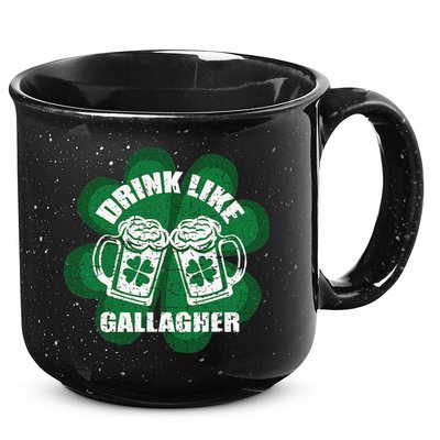 Drink Like A Gallagher Saint Patrick's Day Irish 15oz Campfire Ceramic Mug