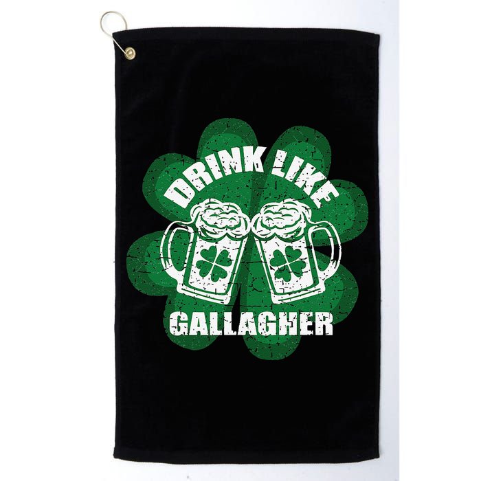 Drink Like A Gallagher Saint Patrick's Day Irish Golf Towel