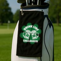 Drink Like A Gallagher Saint Patrick's Day Irish Golf Towel