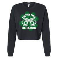 Drink Like A Gallagher Saint Patrick's Day Irish Cropped Pullover Crew