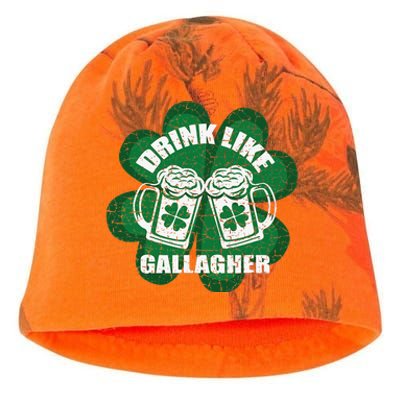 Drink Like A Gallagher Saint Patrick's Day Irish Kati - Camo Knit Beanie