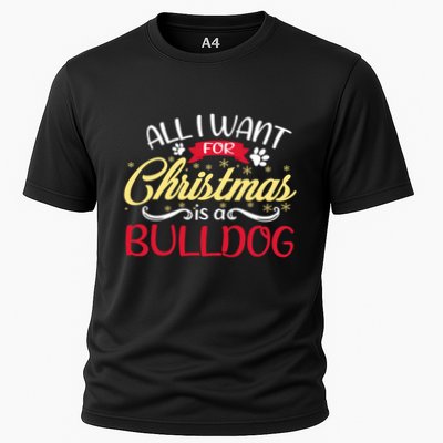 Dog Lover All I Want For Christmas Is A Bulldog Gift Performance Shirt