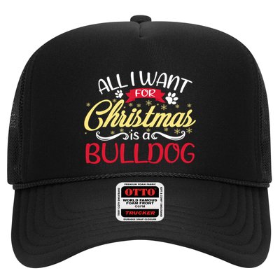 Dog Lover All I Want For Christmas Is A Bulldog Gift Trucker Hat