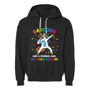 Dadcorn Like A Dad Only Awesome Dabbing Unicorn Garment-Dyed Fleece Hoodie