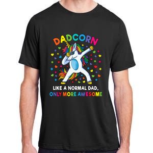 Dadcorn Like A Dad Only Awesome Dabbing Unicorn Adult ChromaSoft Performance T-Shirt