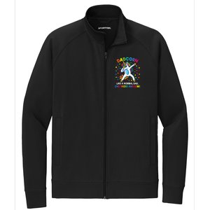 Dadcorn Like A Dad Only Awesome Dabbing Unicorn Stretch Full-Zip Cadet Jacket