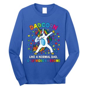 Dadcorn Like A Dad Only Awesome Dabbing Unicorn Long Sleeve Shirt