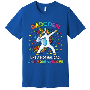 Dadcorn Like A Dad Only Awesome Dabbing Unicorn Premium T-Shirt