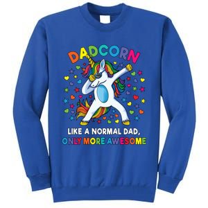 Dadcorn Like A Dad Only Awesome Dabbing Unicorn Tall Sweatshirt