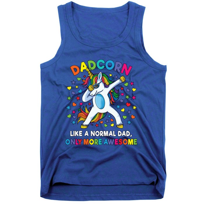 Dadcorn Like A Dad Only Awesome Dabbing Unicorn Tank Top