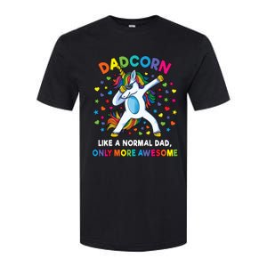 Dadcorn Like A Dad Only Awesome Dabbing Unicorn Softstyle CVC T-Shirt