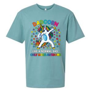 Dadcorn Like A Dad Only Awesome Dabbing Unicorn Sueded Cloud Jersey T-Shirt