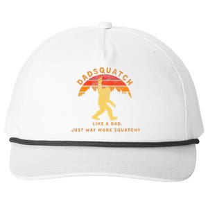 Dadsquatch Like A Dad Way More Squatchy Funny Bigfoot Snapback Five-Panel Rope Hat