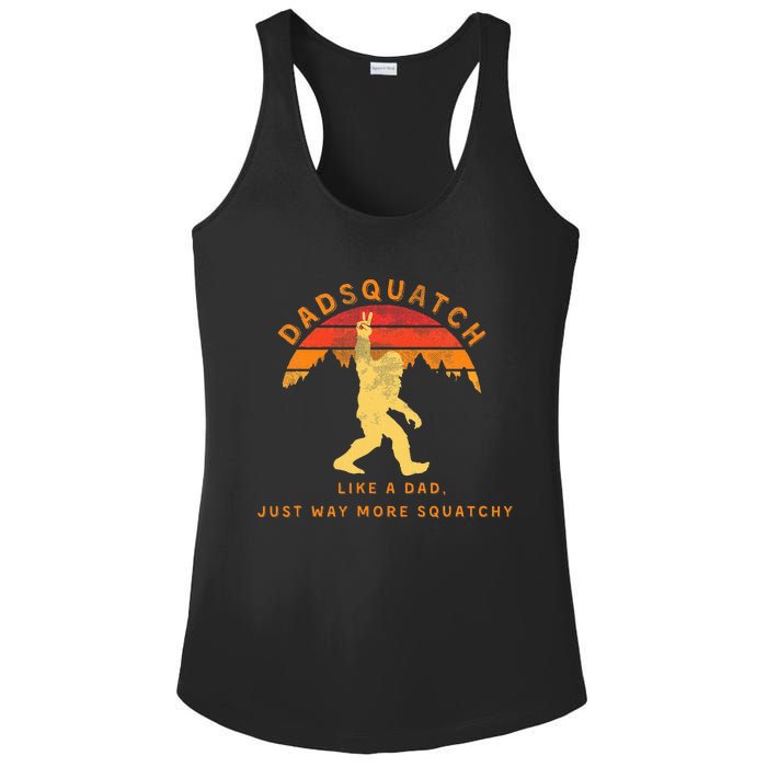 Dadsquatch Like A Dad Way More Squatchy Funny Bigfoot Ladies PosiCharge Competitor Racerback Tank